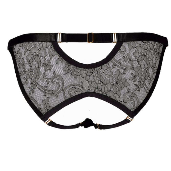 French Chantilly lace crouch less briefs
