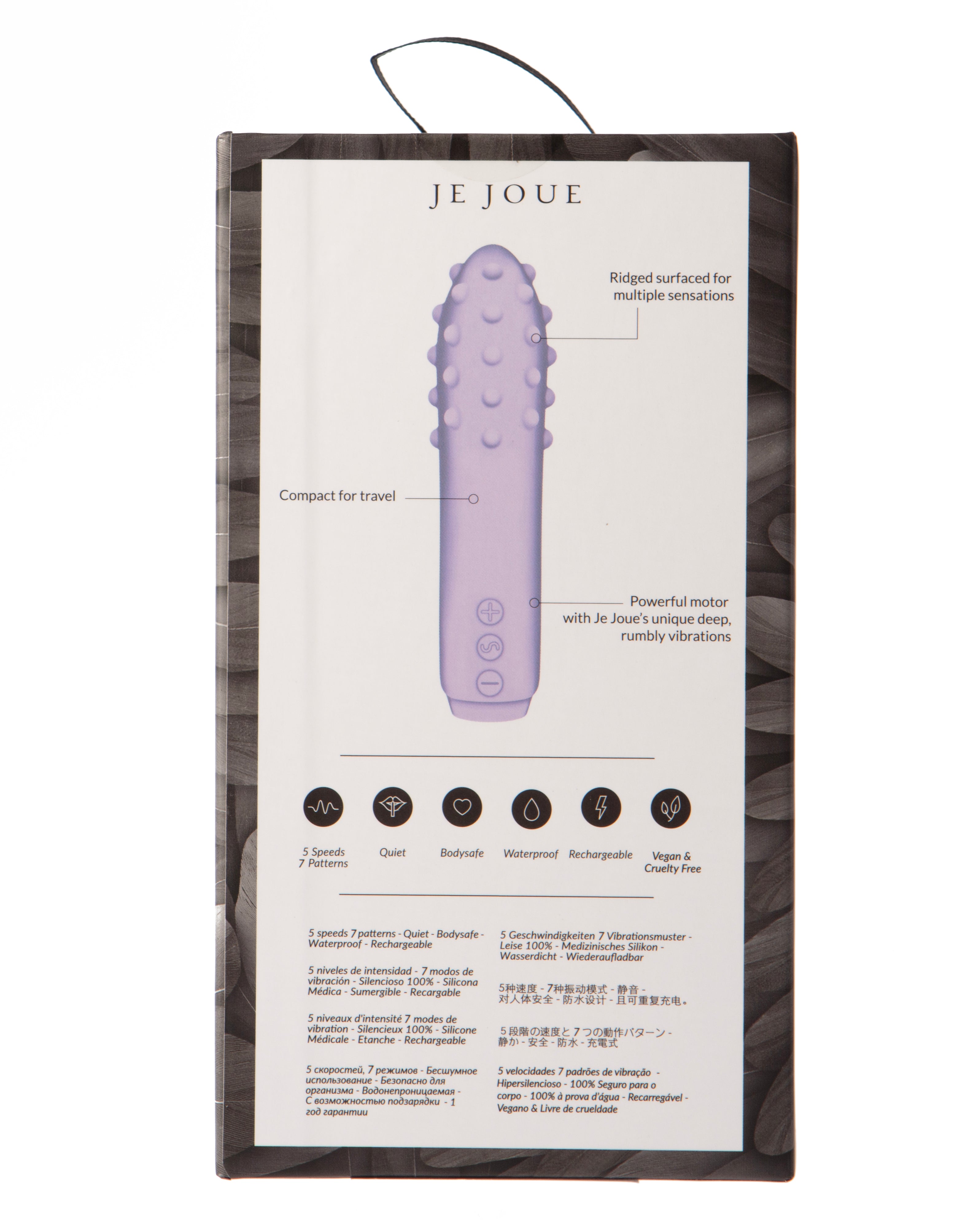 Lilac Duet bullet vibrator back of box