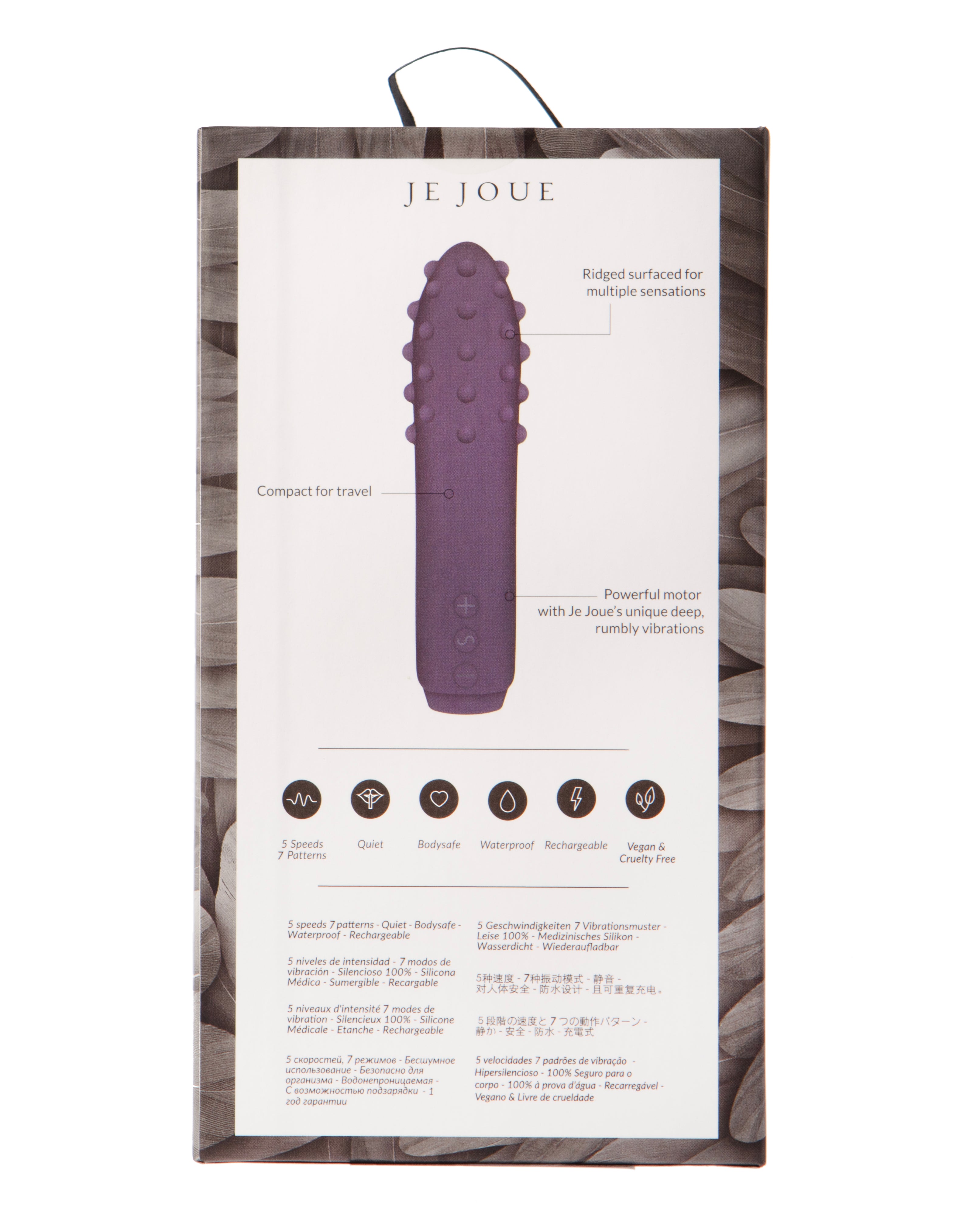Purple Duet Vibrator back of box