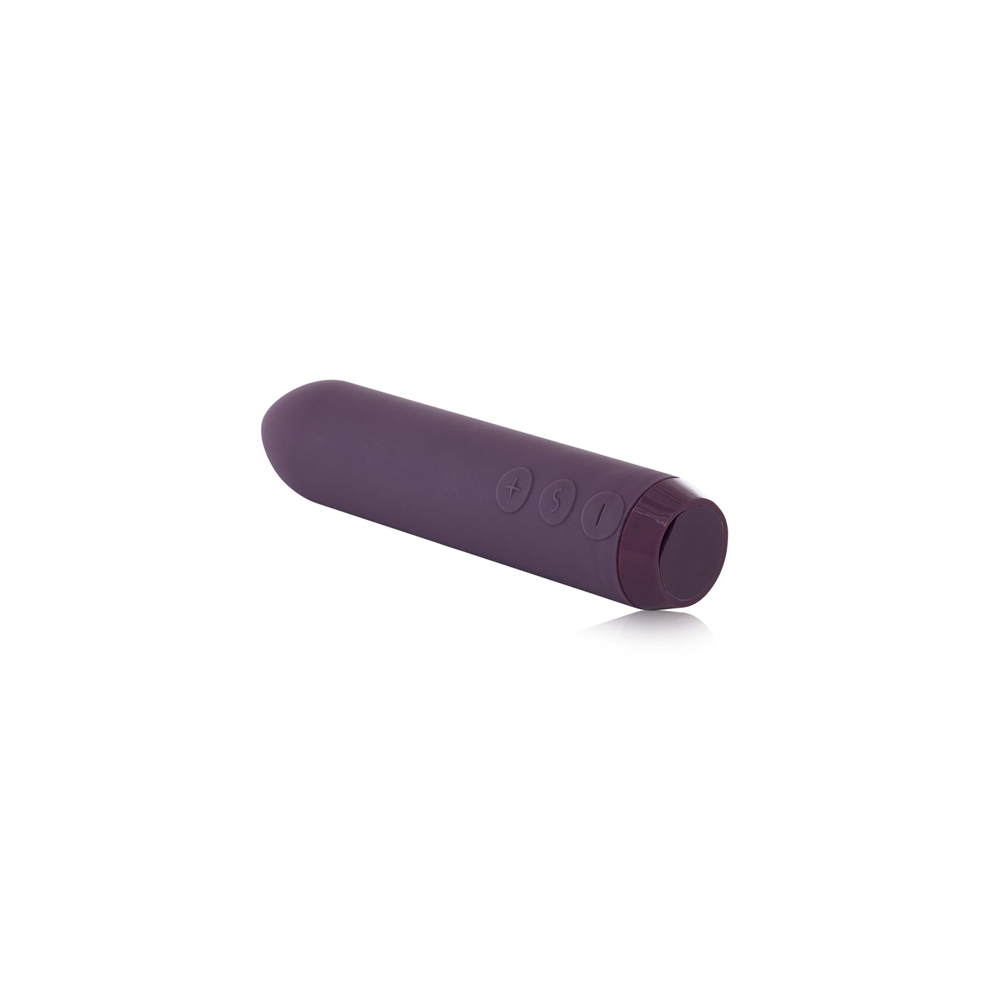 Classic Bullet Vibrator in purple lying flat 