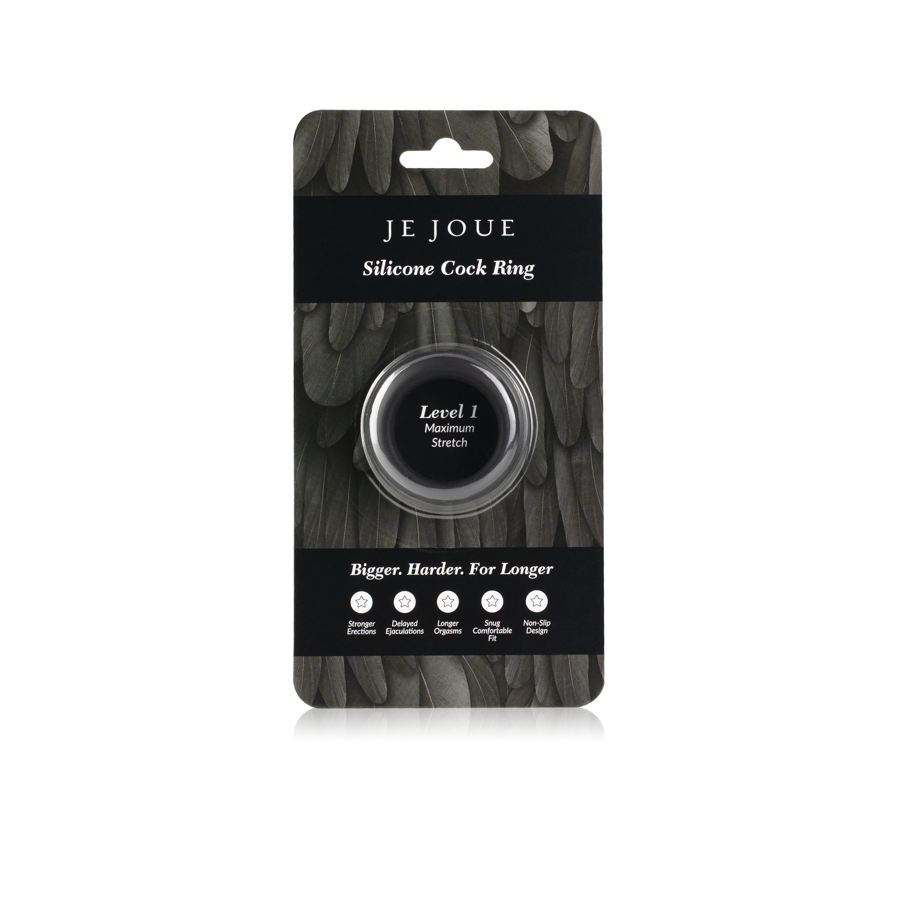 Black Silicone Cock Ring Front Packaging