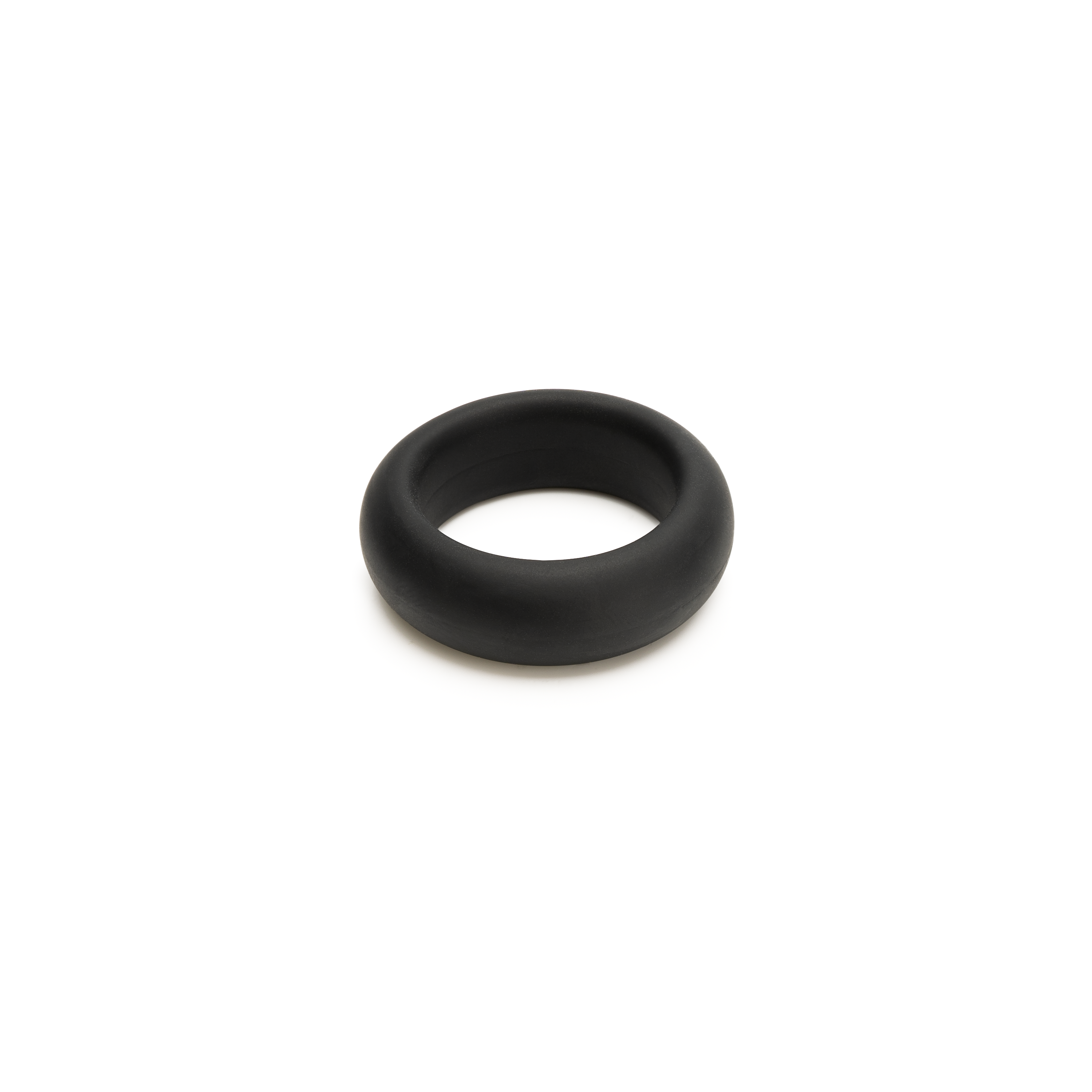 Black Silicone Cock Ring Flat Lay