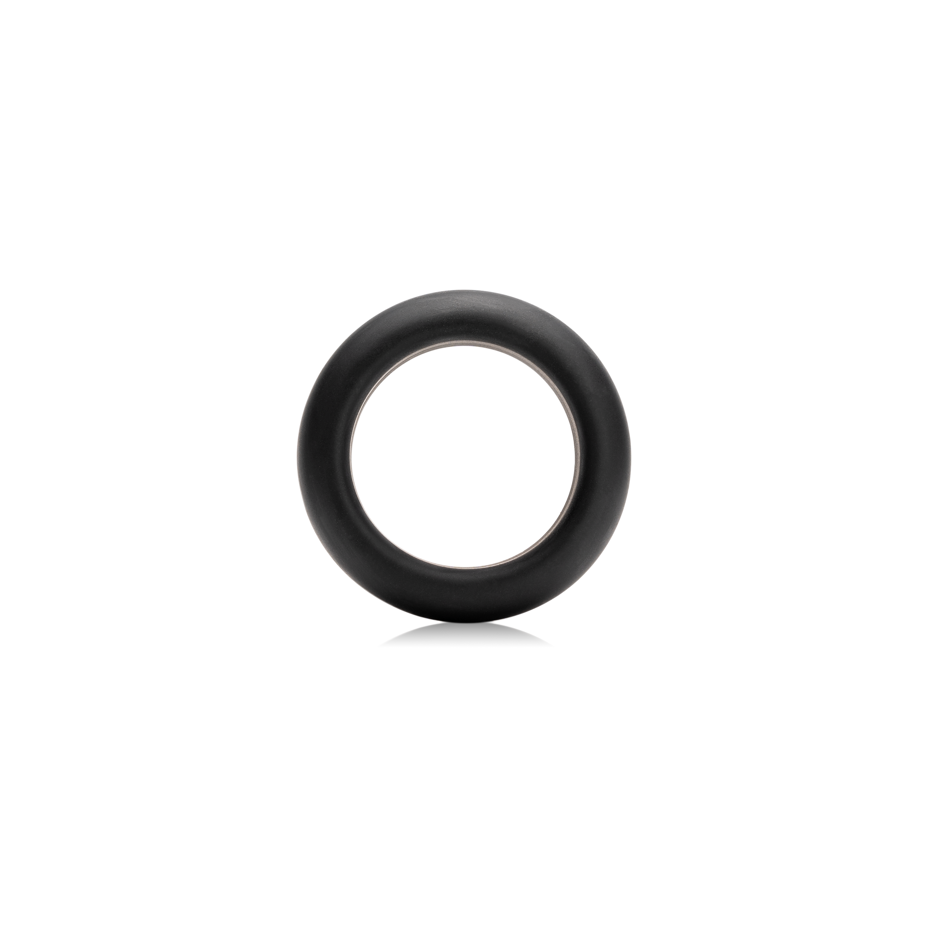 Black Silicone Cock Ring Front Profile