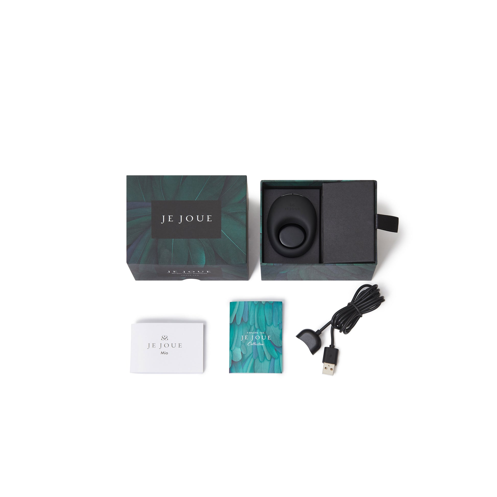 Mio Vibrating Cock Ring in box with accessories