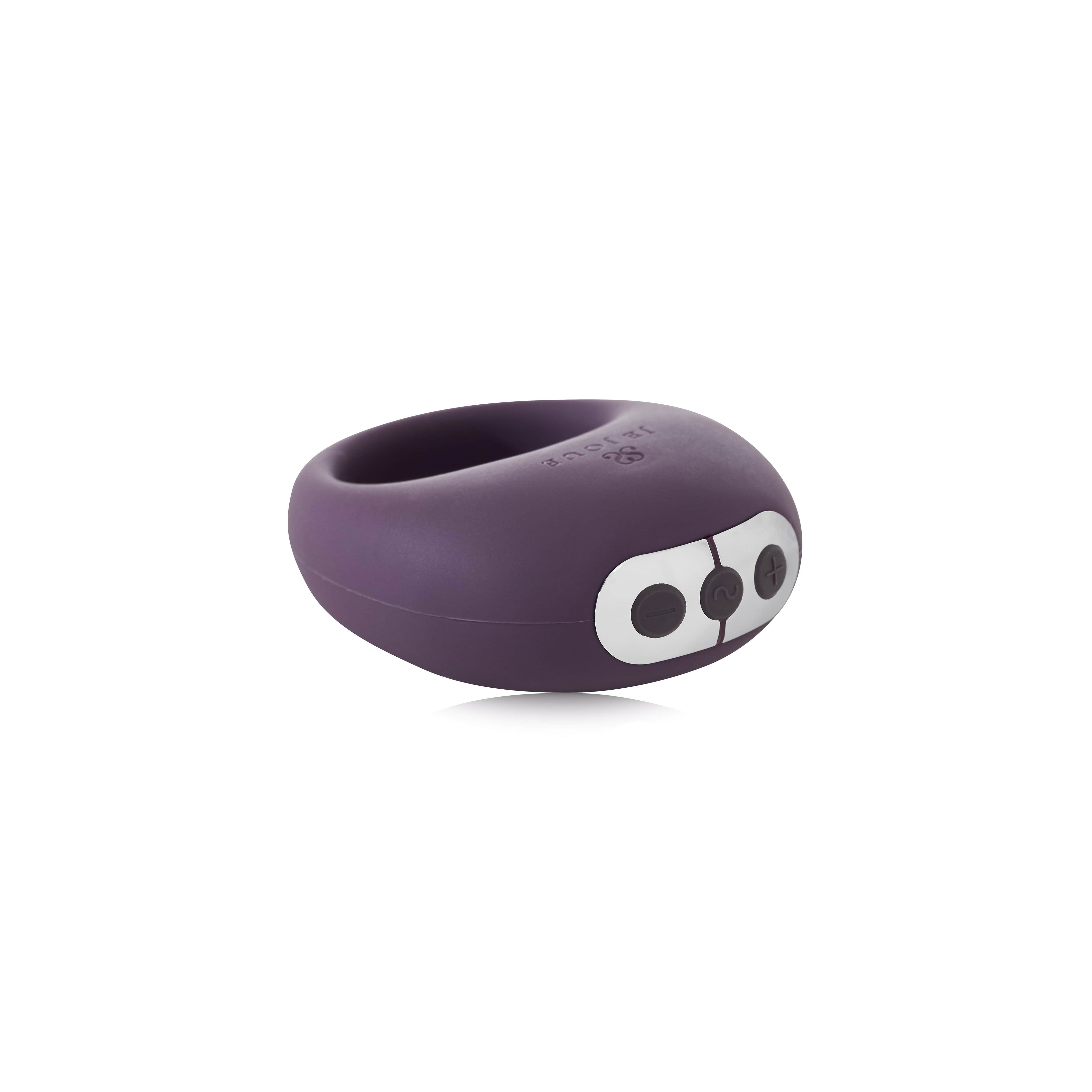 Mio Vibrating Cock Ring in purple button view