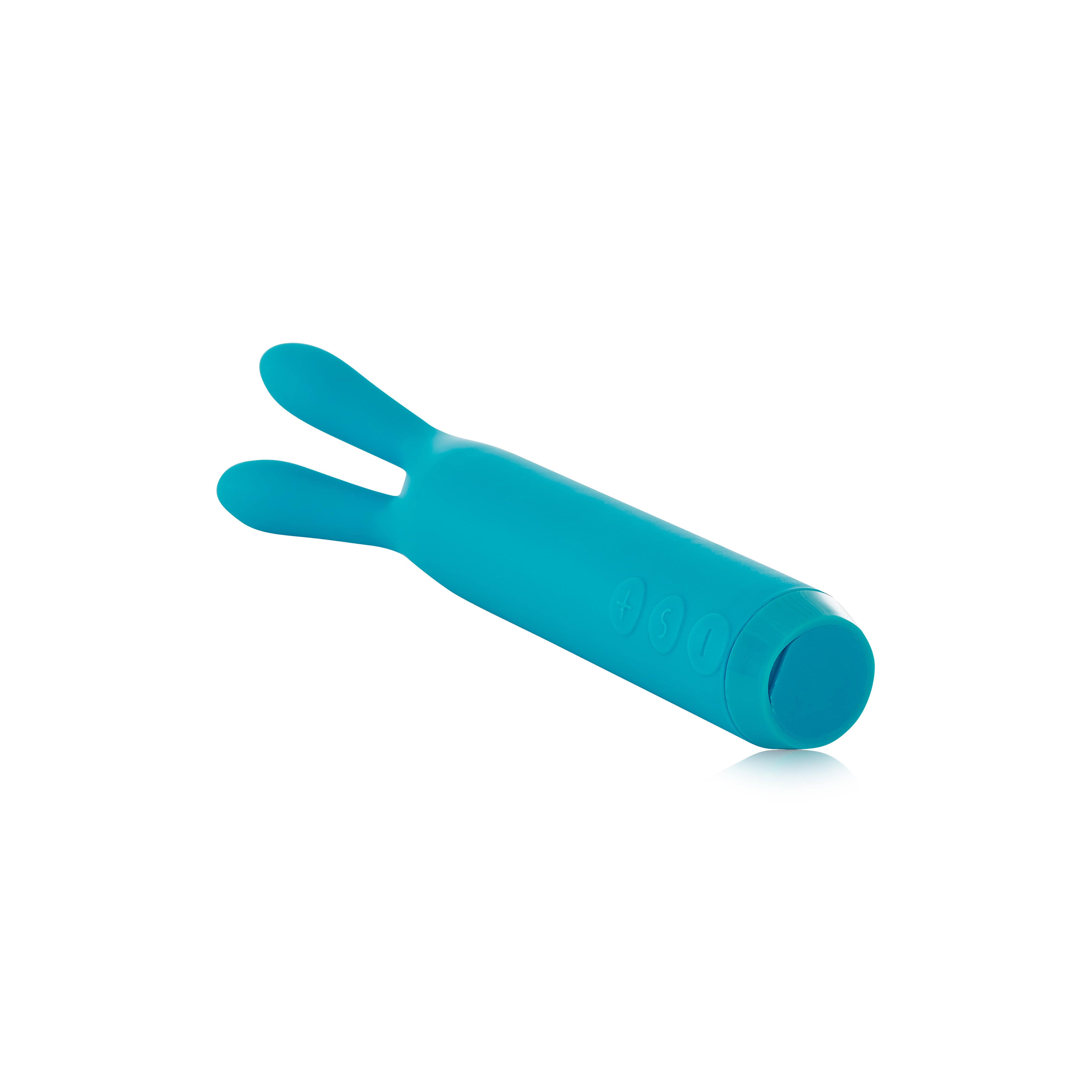 Rabbit Bullet Vibrator in teal side view
