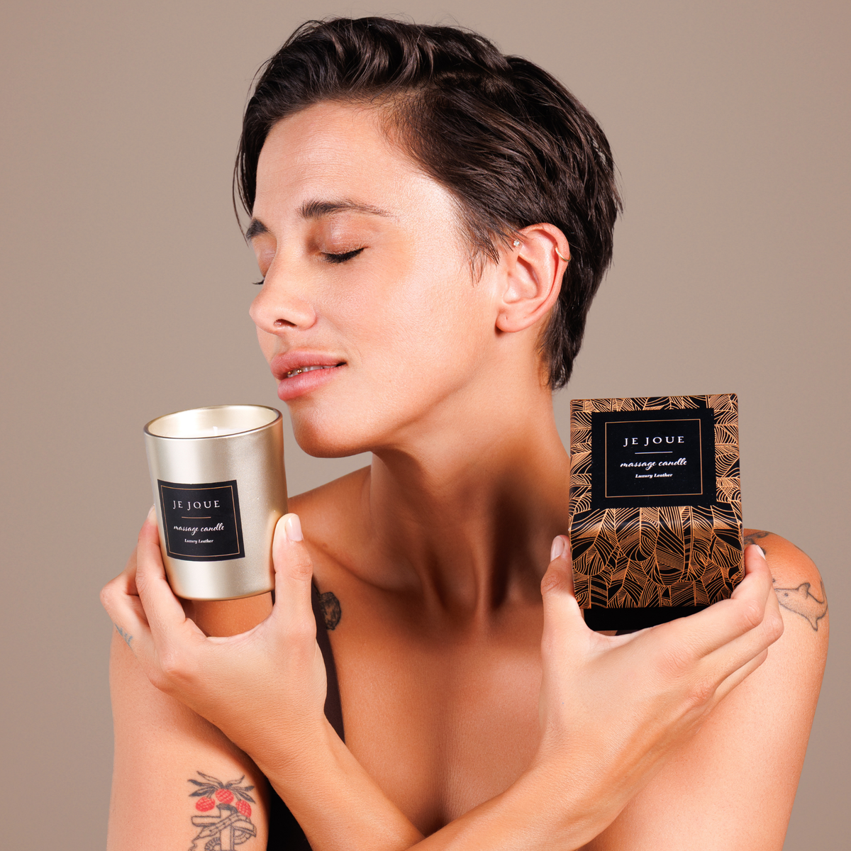 Je Joue Luxury Massage Candle - Luxury Leather