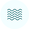 Blue wave circle icon 