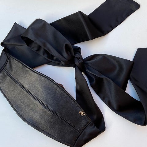Luxury Leather & Satin Blindfold