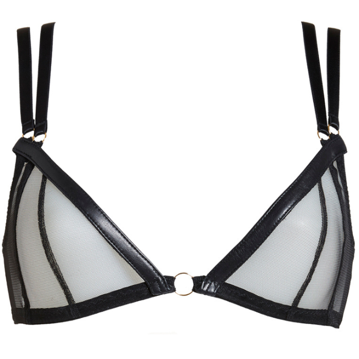 Nina See-Through Soft Cup Bra - No-wire & Leather Strap - Something ...