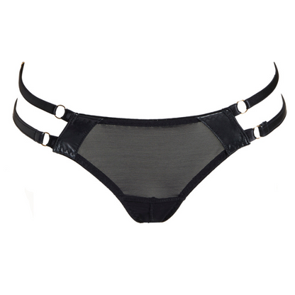 Nina Ouvert Brief in black front view