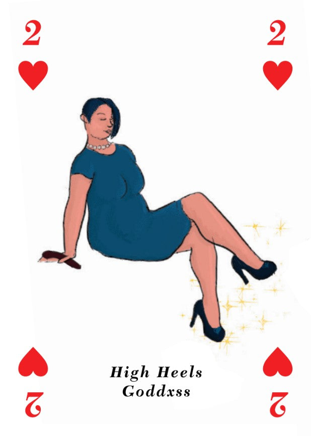 2 of hearts playing card designed by Hazel Mead
