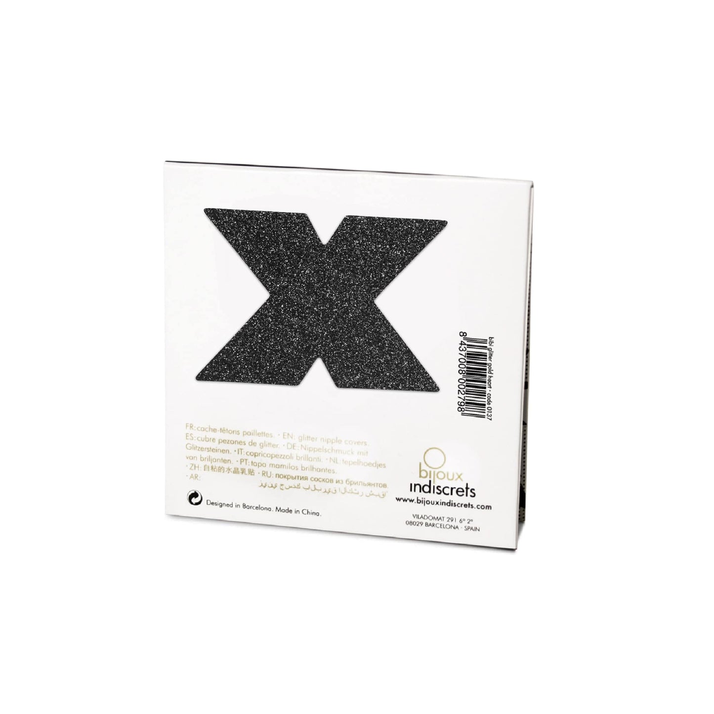 Flash Cross Nipple Cover back of box