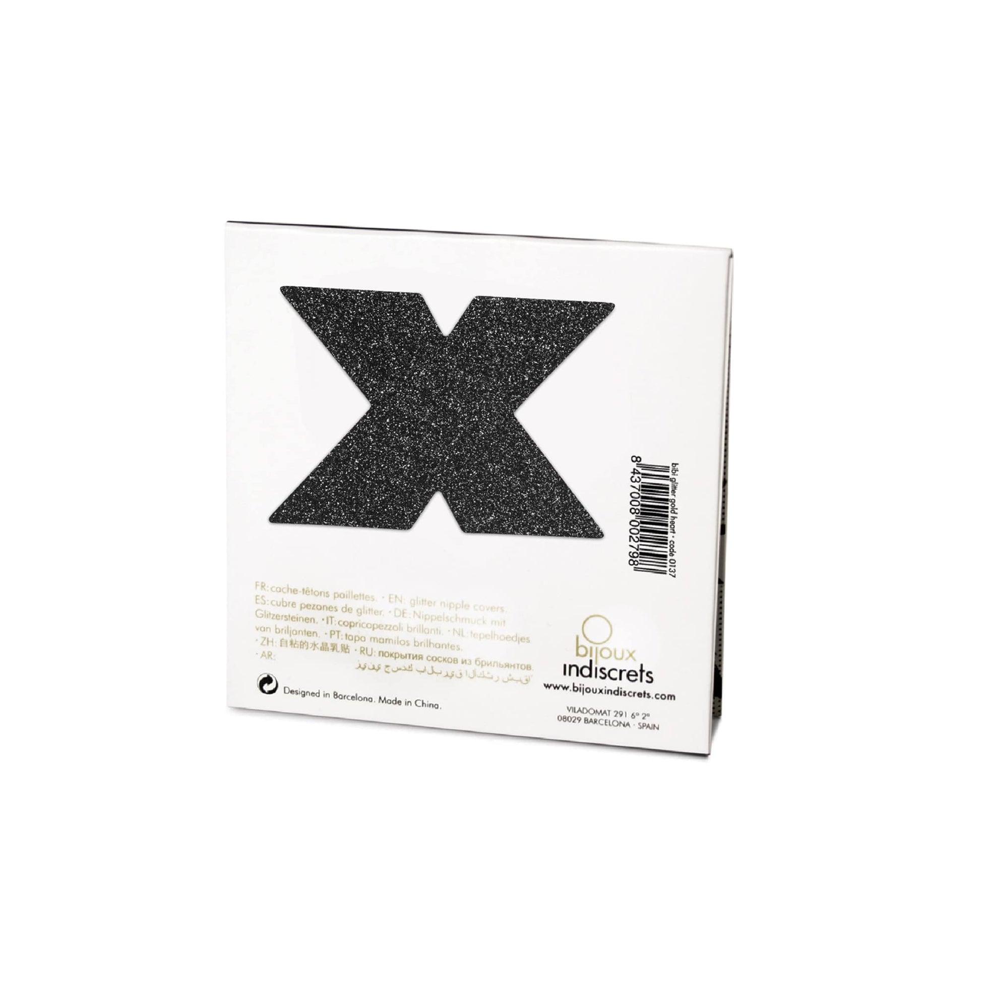 Flash Cross Nipple Cover back of box