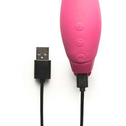 Juno Flex Vibrator in pink on charge 