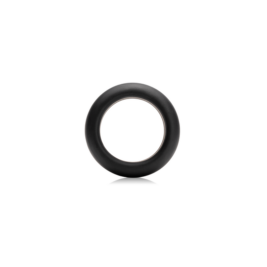 Black Silicone Cock Ring Front Profile 