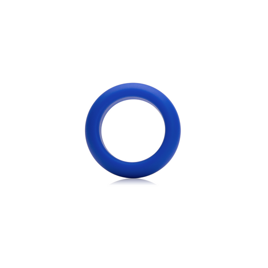 Minimum Stretch Silicone Cock Ring - Blue