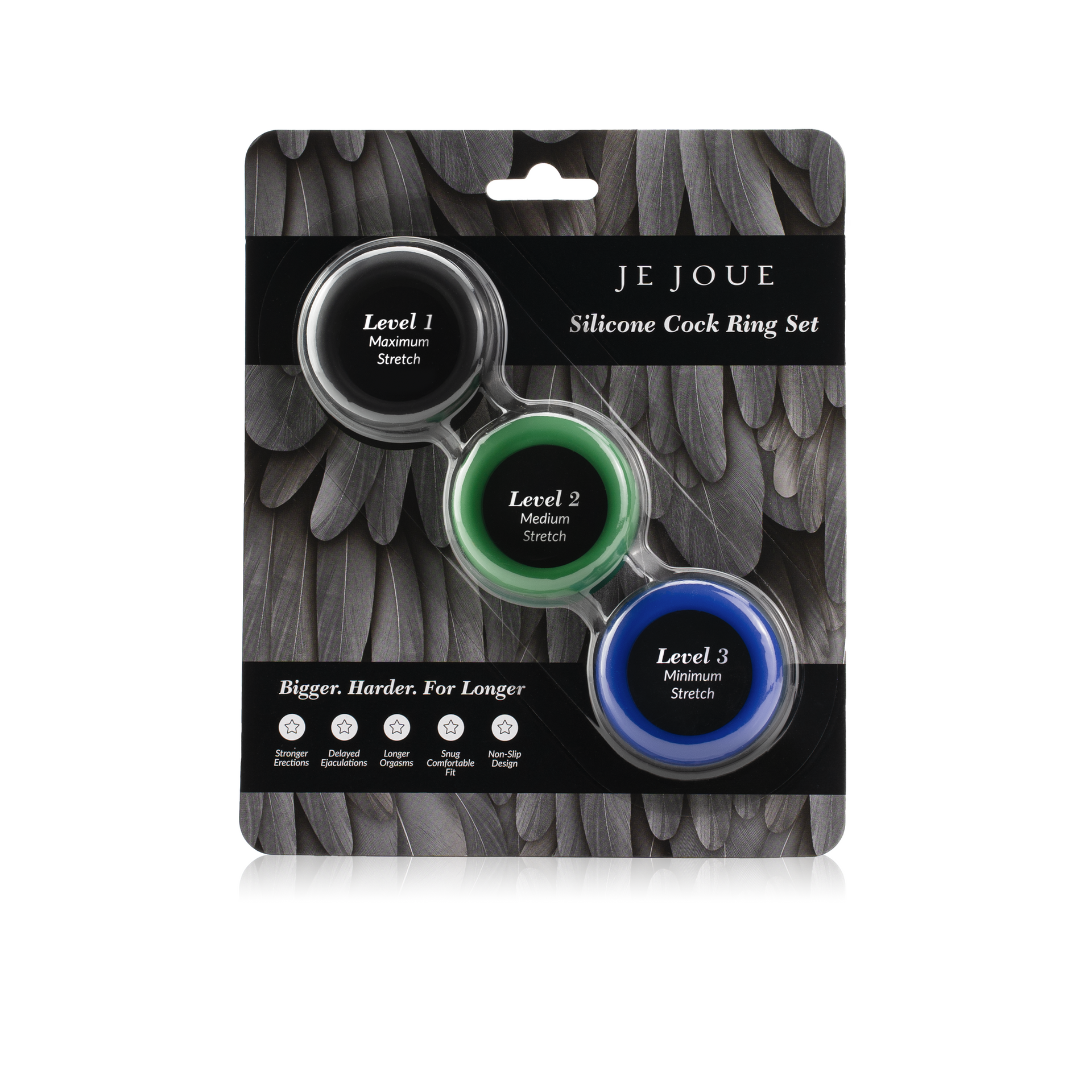 Silicone Cock Ring Trio - All 3 Stretch Levels Silicone Cock Ring Trio - All 3 Stretch Levels