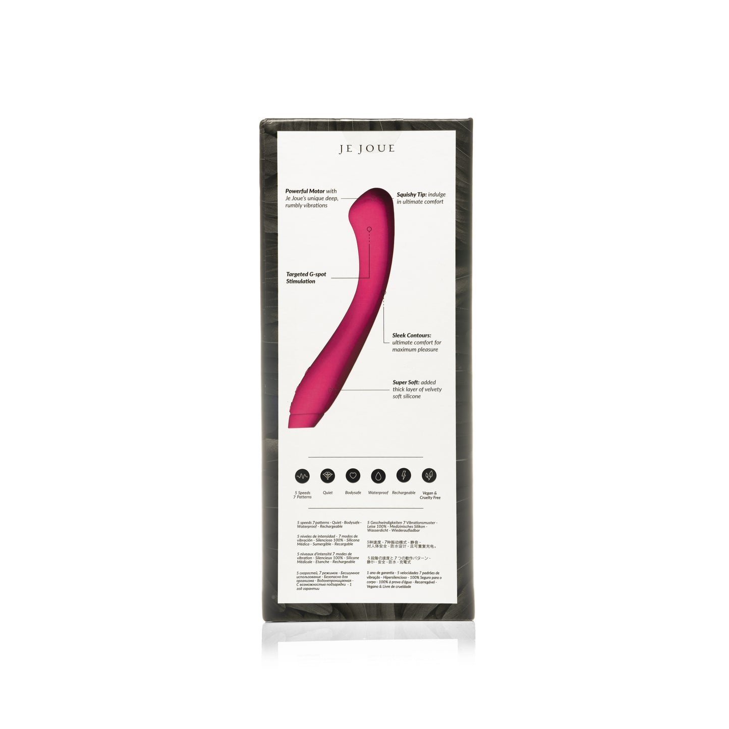 Juno Vibrator in pink back of box