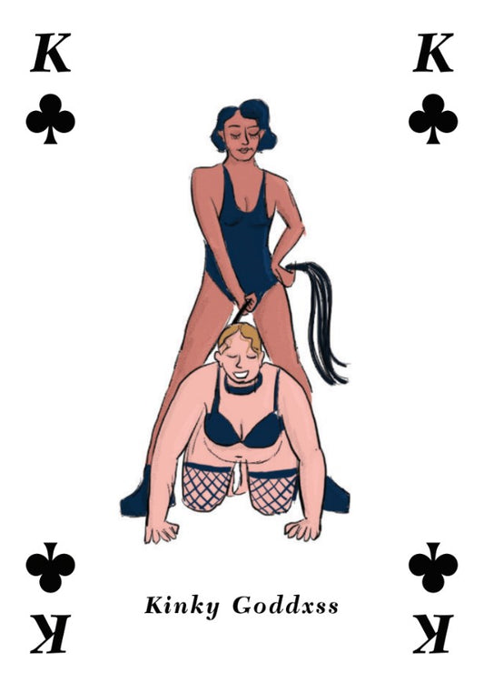 King of clubs playing card designed by Hazel Mead