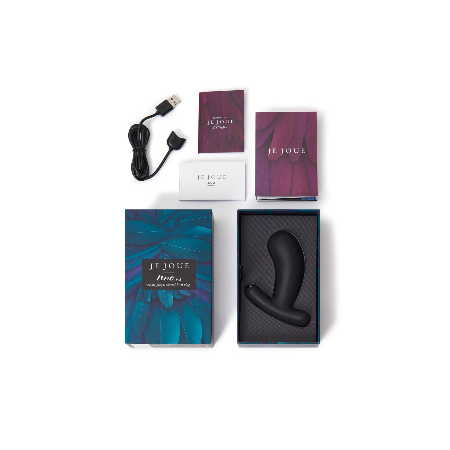 Nuo Vibrating Butt Plug in box with accessories 