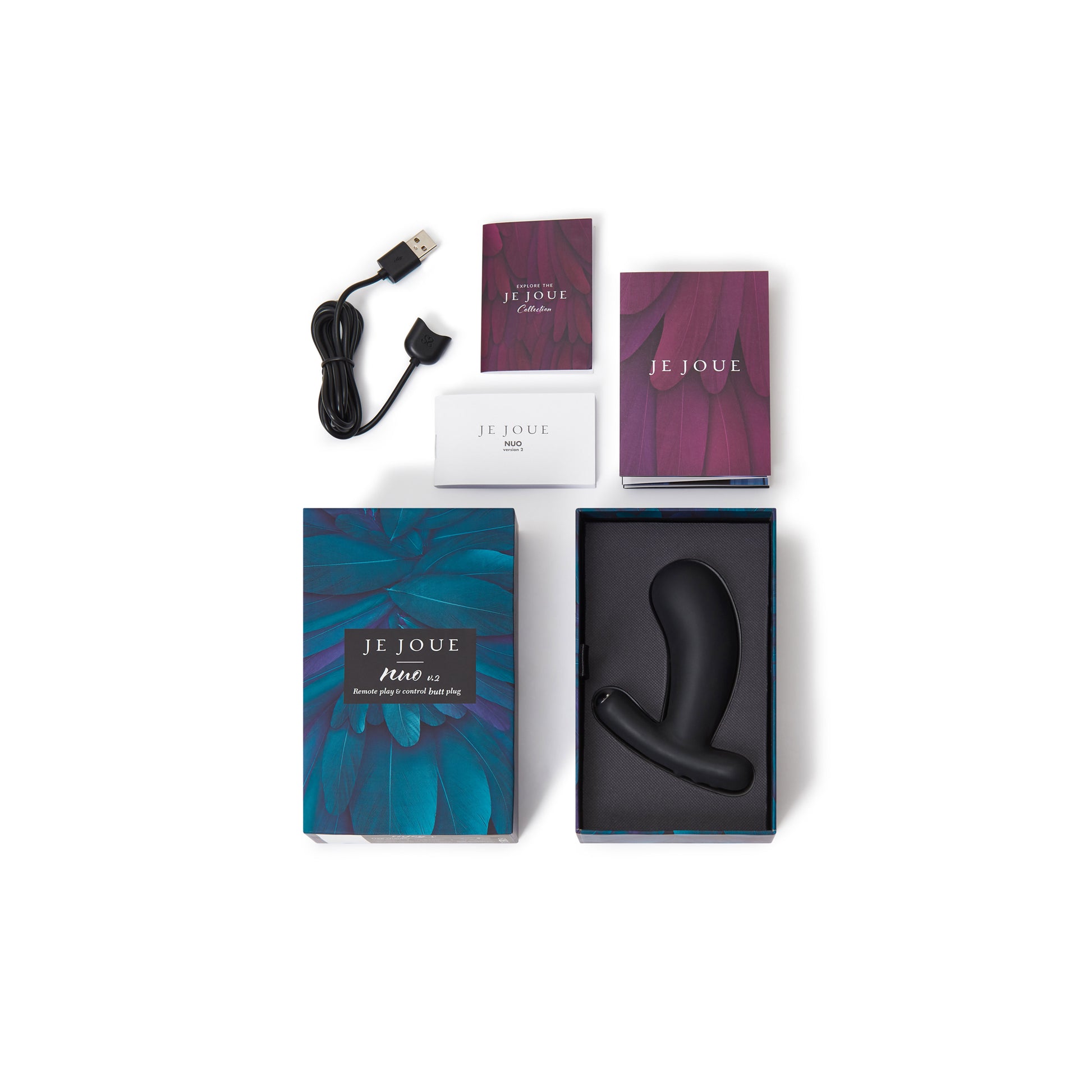Nuo Vibrating Butt Plug in box with accessories 